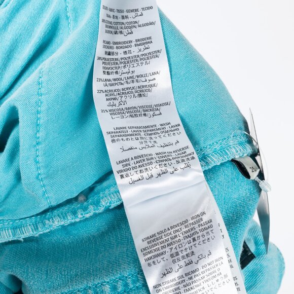 Gucci PF/19 Blue Embroidered Cherry Tapered Paperbag-Waist Jeans - Picture 14 of 16